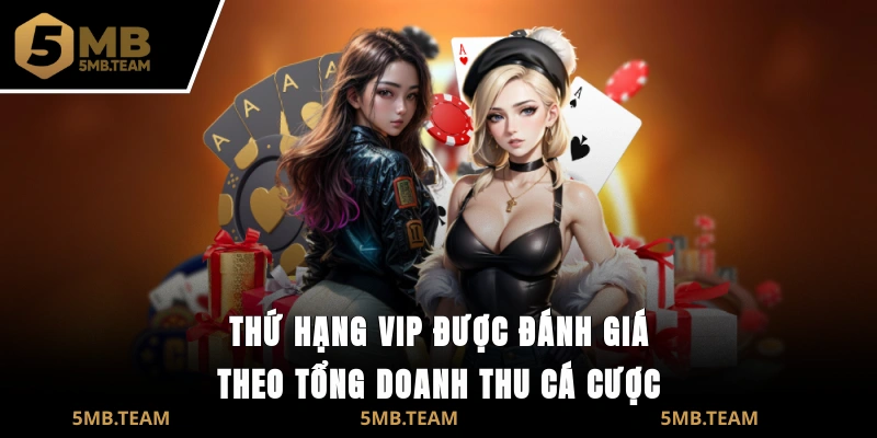 Thứ hạng VIP được đánh giá theo tổng doanh thu cá cược